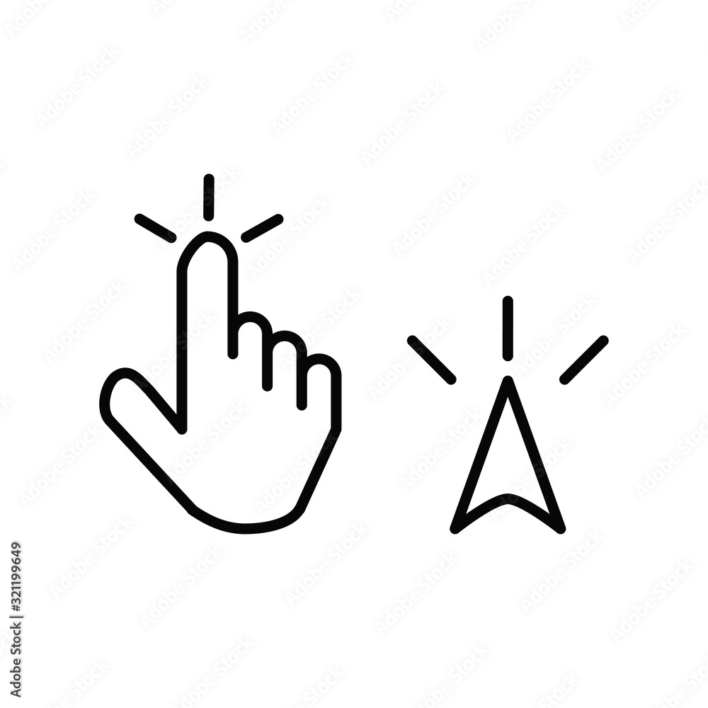 Fototapeta premium click pointer icon design vector logo template EPS 10