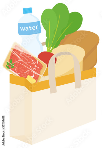 マイバックに詰めた食材