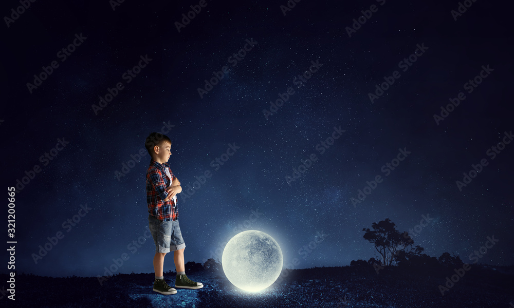 Obraz premium Childish sweet dreams . Mixed media