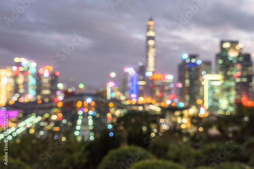 City at night - blur photo, blurred background.