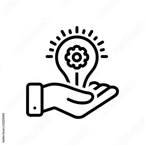 Black line icon for provider 