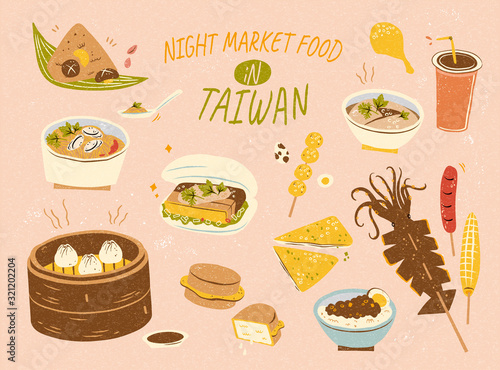 Delicious Taiwan night market food