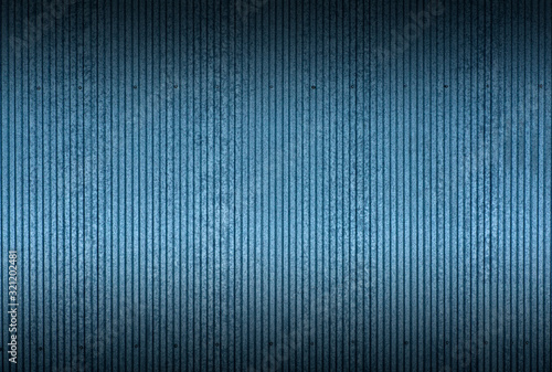 Tin texture and pattern background. Industrial and building fence or metal sheets of blue tin