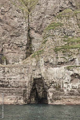 Faroe islands sea cliffs in Vestmanna area. Streimoy, Denmark photo