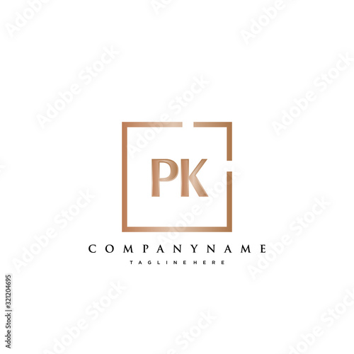PK Initial Luxury logo vector.