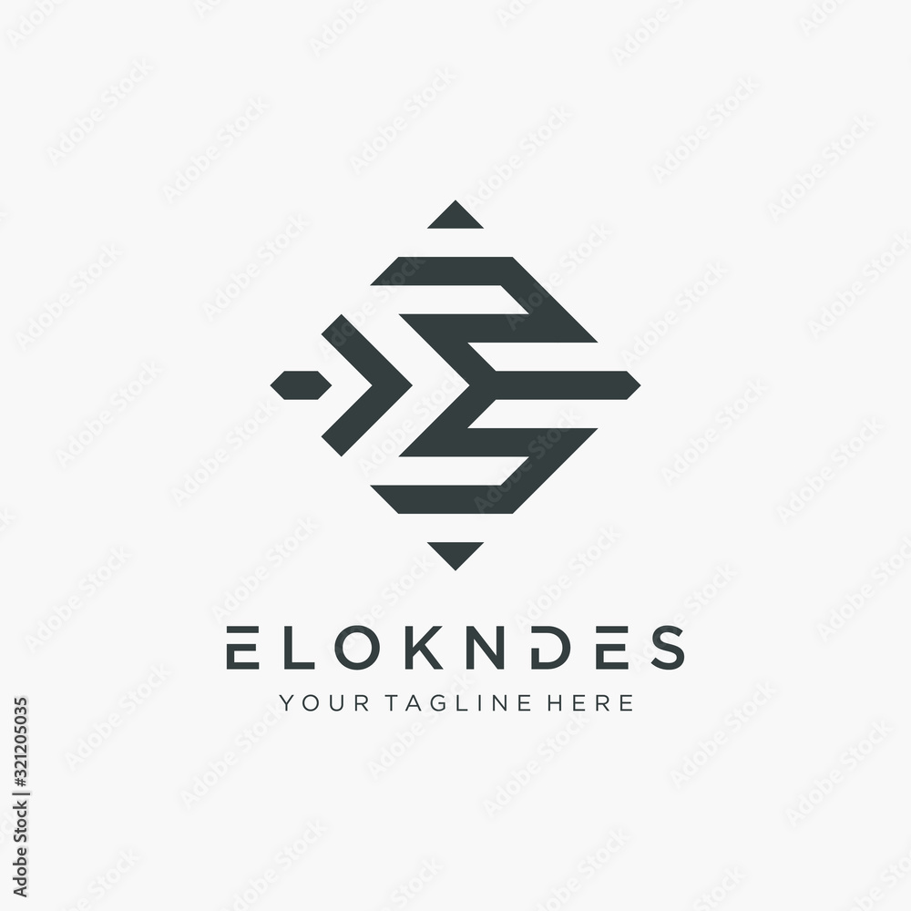 abstract Initial E Logo Design with lines element. Vector design template elements for your application or corporate identity. abstract Initial E Logo Design with lines element. Vector design template elements for your application or corporate identity.