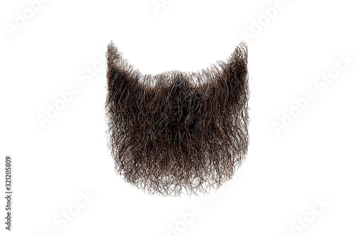 Fotografija Brown beard isolated on white. Mens fashion