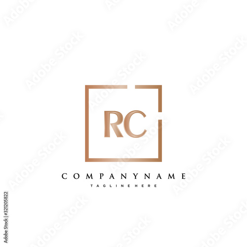 RC Initial Luxury logo vector.