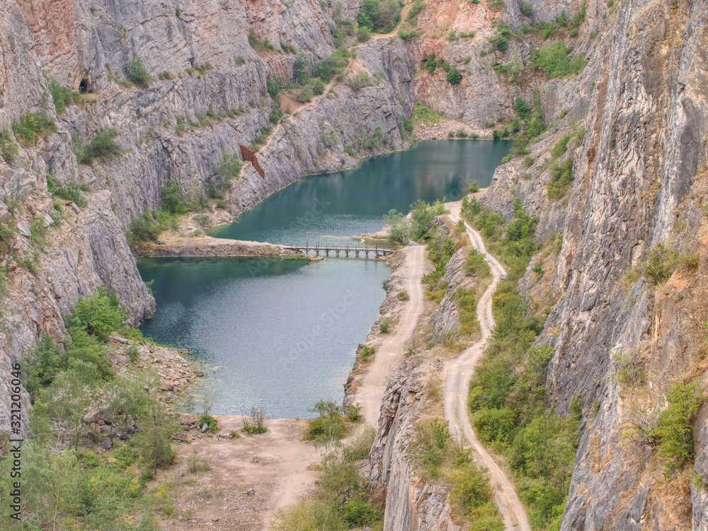 Velka Amerika, abandoned dolomite quarry South from Prague Velka Amerika, abandoned dolomite quarry South from Prague