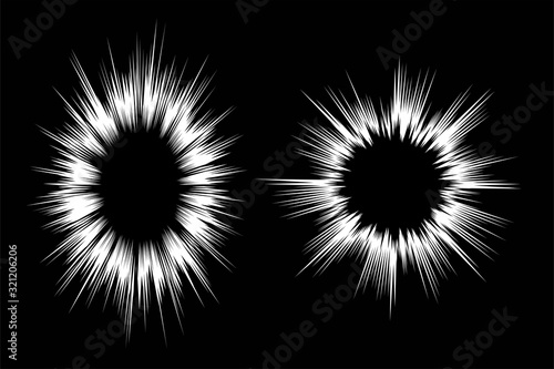 Manga radial motion lines