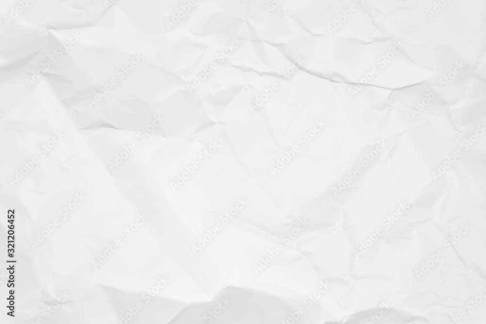 White crumpled paper texture background. Clean white paper. Top view. White crumpled paper texture background. Clean white paper. Top view.