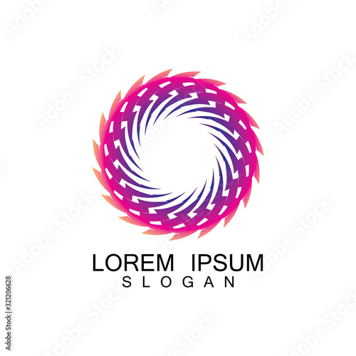 Tornado, vortex, hurricane logo design elements