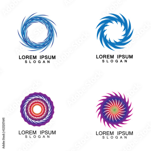 Tornado, vortex, hurricane logo design elements