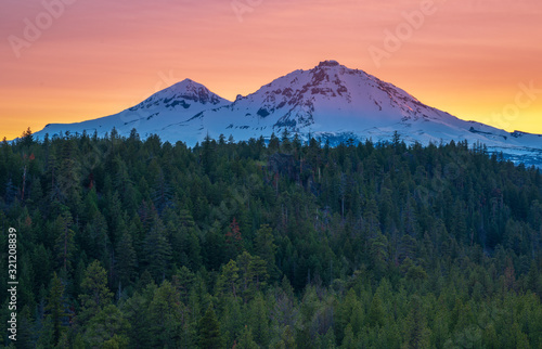 Mountain and Sunset Glow - Oregon
