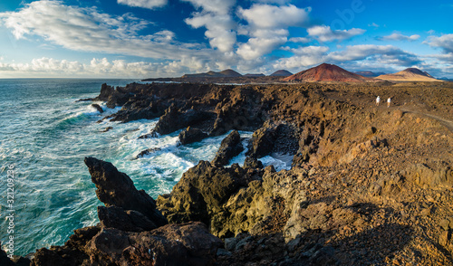 amazing Los Hervideros lava s caves in Lanzarote island