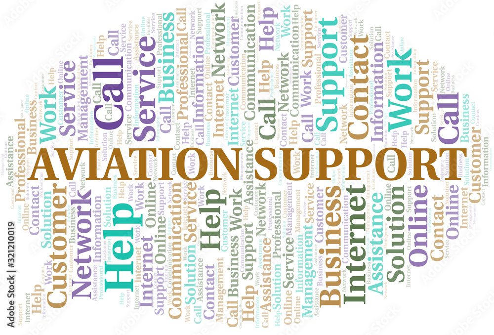 Aviation Support word cloud vector made with text only. Aviation Support word cloud vector made with text only.
