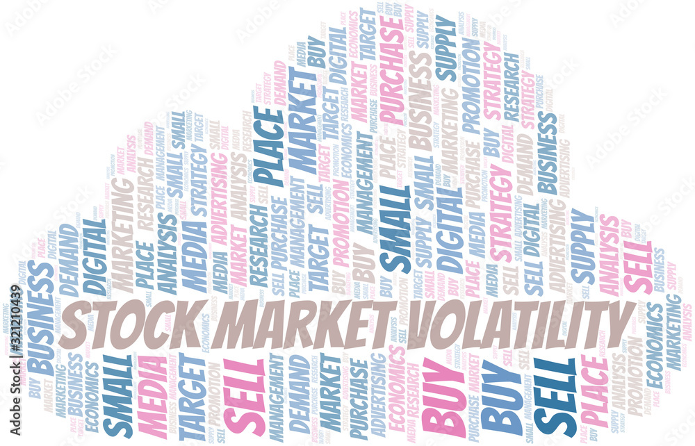 Stock Market Volatility word cloud. Vector made with text only. Stock Market Volatility word cloud. Vector made with text only.