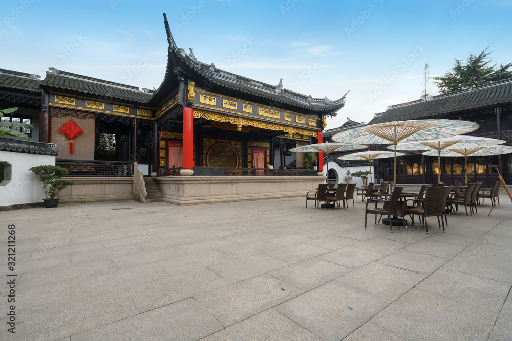 An ancient stage in zhouzhuang, suzhou, China