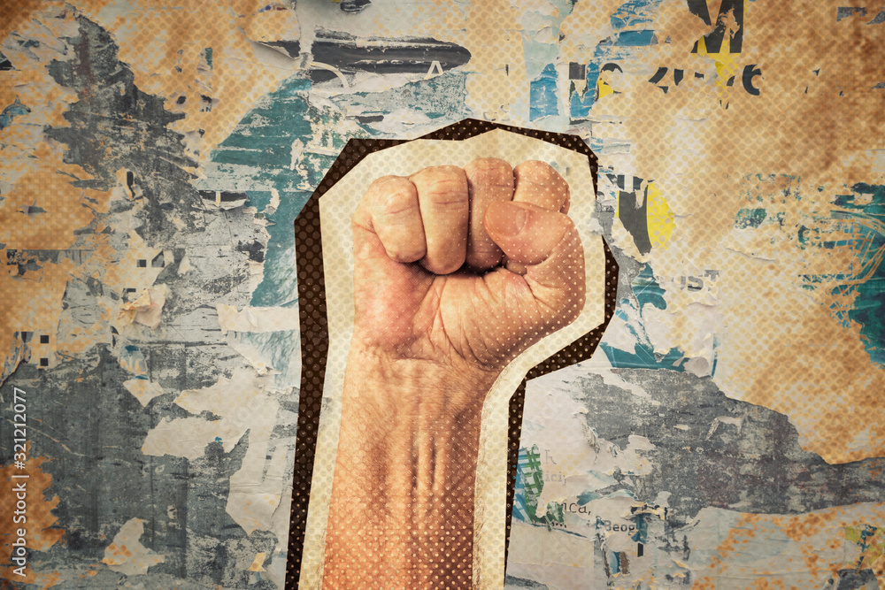 Ταπετσαρία Rise up! Fight for your right motivational poster.