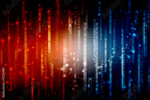 2d illustration Abstract futuristic electronic circuit technology background