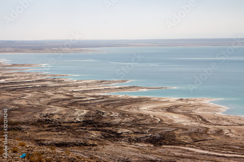 dead sea salty expanse jordan asia photo