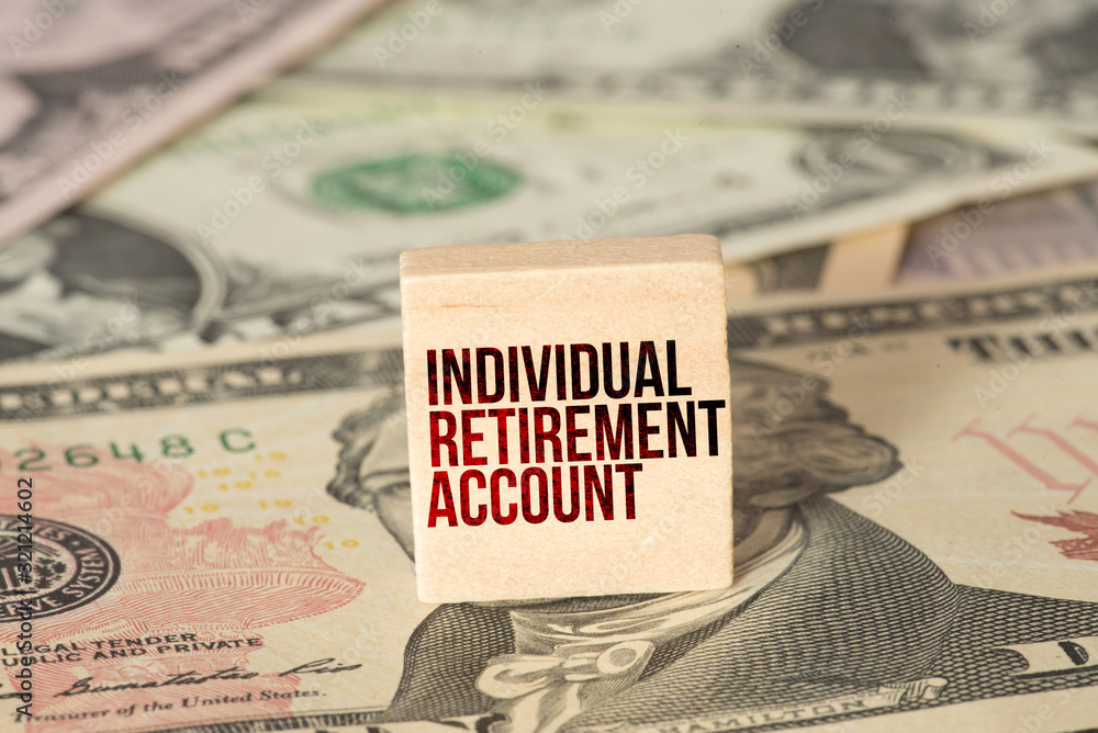 Ταπετσαρία Dollar banknotes and IRA Individual Retirement Account