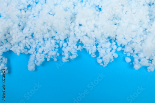 hollowfiber, polyester fiber on a light blue background - Image