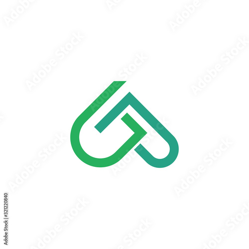 initial letter gp or pg logo vector designs