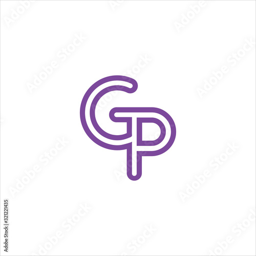 initial letter gp or pg logo vector designs