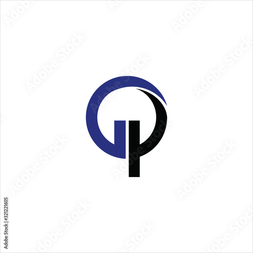 initial letter gp or pg logo vector designs