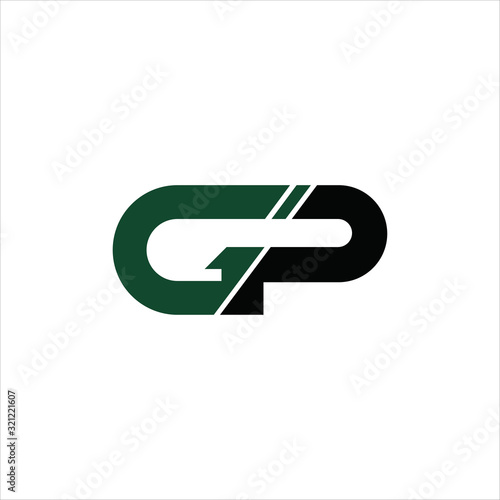 Initial letter gp or pg logo vector design template