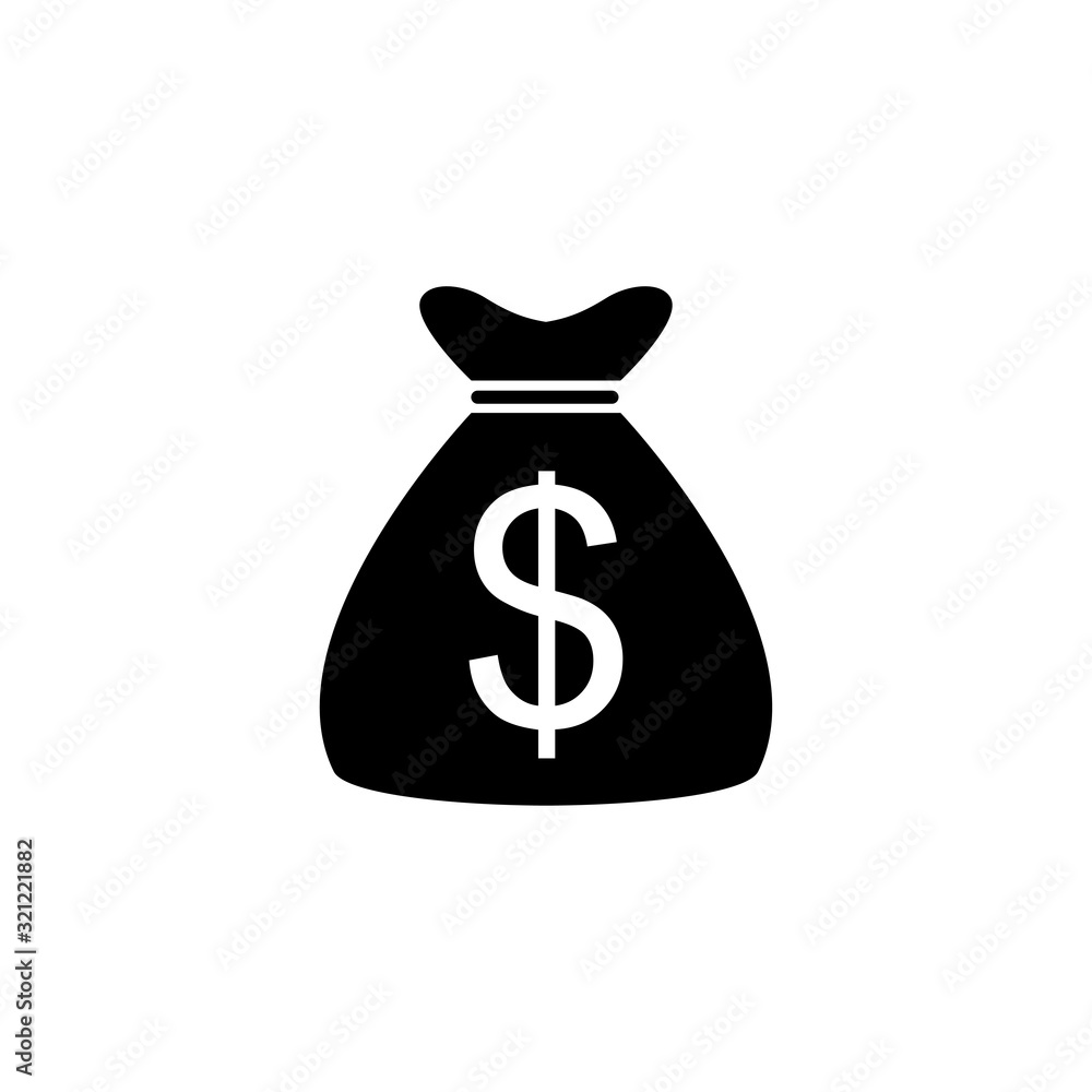 bag money and coin dollar icon vector design logo template EPS10 bag money and coin dollar icon vector design logo template EPS10