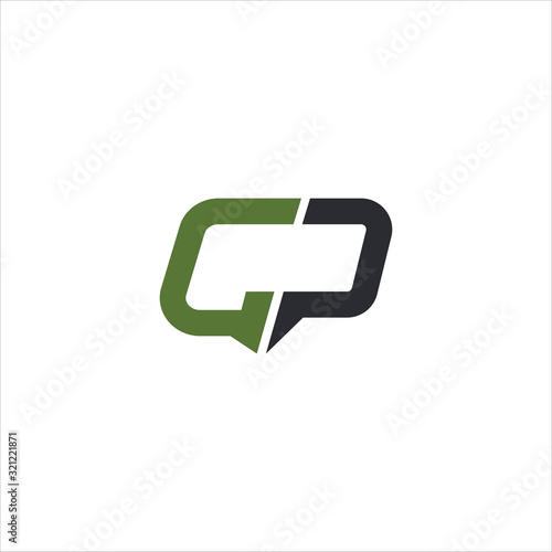 Initial letter gp or pg logo vector design template