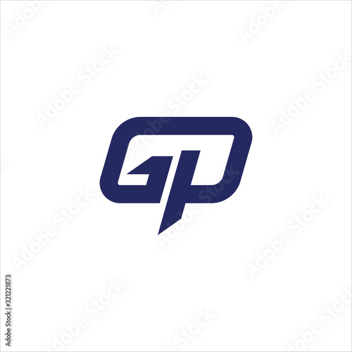 Initial letter gp or pg logo vector design template