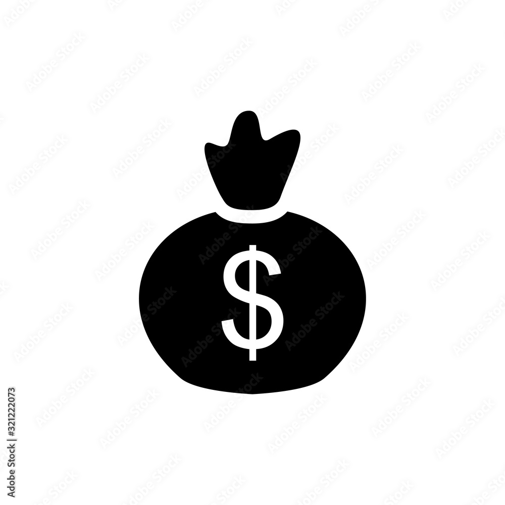 bag money and coin dollar icon vector design logo template EPS10 bag money and coin dollar icon vector design logo template EPS10
