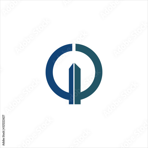 initial letter gp or pg logo vector design