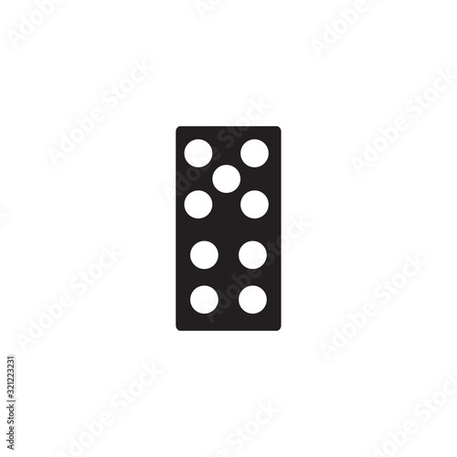 dominoes icon design vector logo template EPS 10