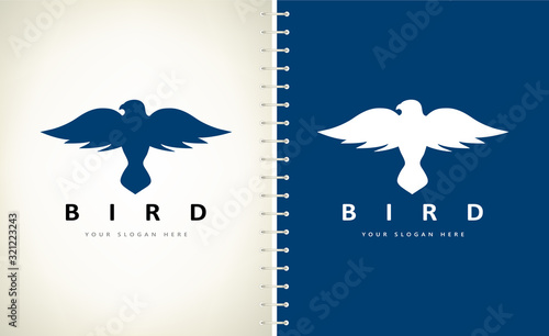 Bird logo vector. Animal illustration.