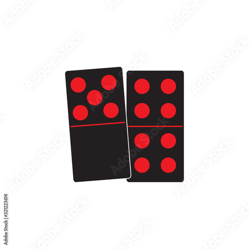 dominoes icon design vector logo template EPS 10