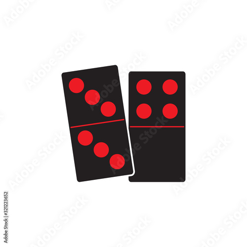 dominoes icon design vector logo template EPS 10