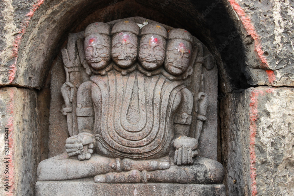 Lord Bramha, Shree Kshetra Mahuli Temple, Satara, Maharashtra