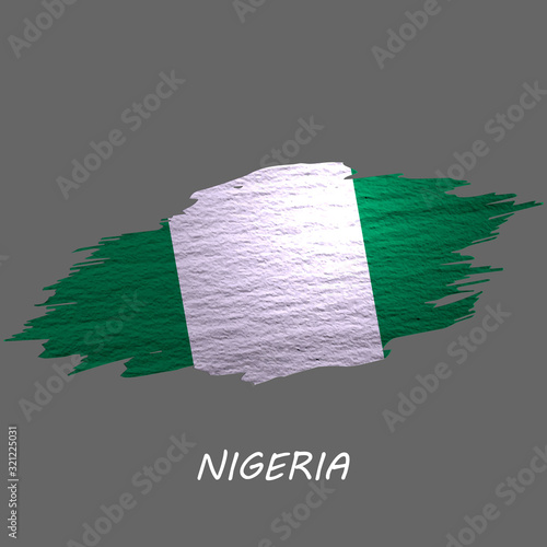 Grunge styled flag Nigeria