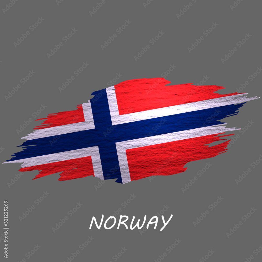 Obraz premium Grunge styled flag Norway