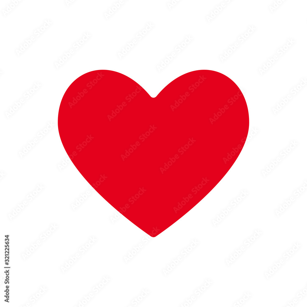 Red heart shape isolated on a white background. EPS10 vector file