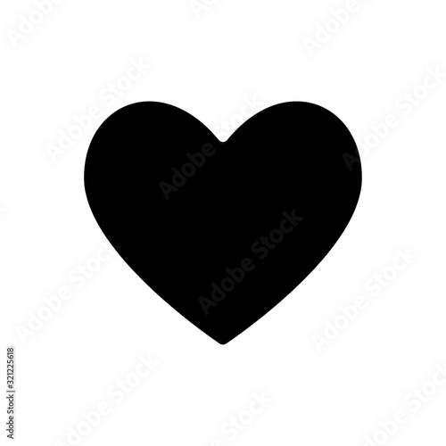 Black heart shape isolated on a white background. EPS10 vector file