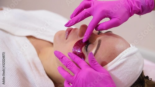 Beauty treatment and skincare concept.