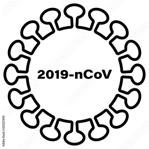 Novel coronavirus (2019-nCoV, covid19) infection vector illustration symbol