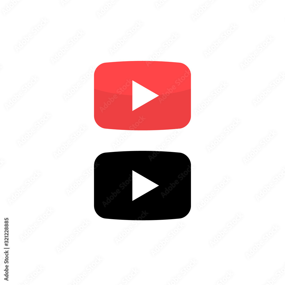 Video Red Button Play Video Icon Red