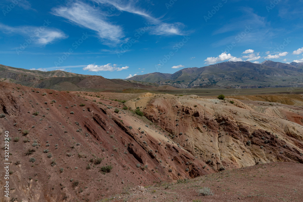 Red rocks canyon in Altai