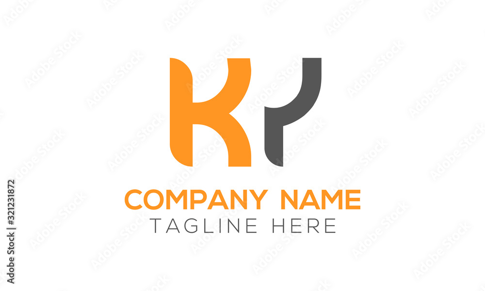 Initial Linked Letter KY Logo Design vector Template. Creative Abstract KY Logo Vector Initial Linked Letter KY Logo Design vector Template. Creative Abstract KY Logo Vector